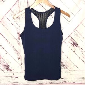 POP Fit Navy Blue Racerback Tank Top